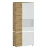 Luci 4 Door Tall Display Cabinet RH (including LED Lighting) In White And Oak -Diy Shop luci 4 door tall display cabinet rh including led lighting in white and oak5900355126842 01c MP