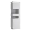 Lyon Tall Narrow Display Cabinet (LHD) (including LED Lighting) In White And High Gloss -Diy Shop lyon tall narrow display cabinet lhd including led lighting in white and high gloss5900355143436 01c MP