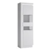 Lyon Tall Narrow Display Cabinet (RHD) (including LED Lighting) In White And High Gloss 1 Lyon Tall Narrow Display Cabinet (RHD) (including LED Lighting) In White And High Gloss -Diy Shop lyon tall narrow display cabinet rhd including led lighting in white and high gloss5900355143443 01c MP