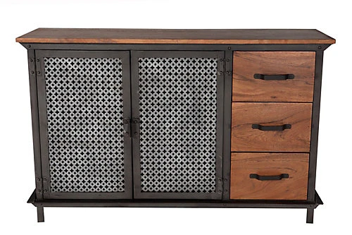 Lyynet Reclaimed Wood Sideboard With 2 Doors And 3 Drawers 4 Lyynet Reclaimed Wood Sideboard With 2 Doors And 3 Drawers - Image 2