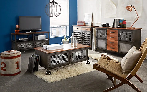 Lyynet Reclaimed Wood Sideboard With 2 Doors And 3 Drawers 6 Lyynet Reclaimed Wood Sideboard With 2 Doors And 3 Drawers - Image 4