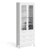 Madrid China Cabinet 2 Doors W/glass + 3 Drawers In White -Diy Shop madrid china cabinet 2 doors w glass 3 drawers in white5713035068901 01c MP