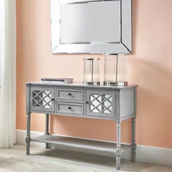 Make It A Home Olbia Dove Grey Mirrored Pine Wood Dresser -Diy Shop make it a home olbia dove grey mirrored pine wood dresser5018207369108 03c MP
