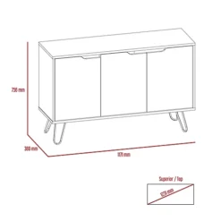 Manhattan Medium Sideboard With 3 Doors -Diy Shop manhattan medium sideboard with 3 doors5017839922989 03c MP