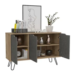 Manhattan Medium Sideboard With 3 Doors -Diy Shop manhattan medium sideboard with 3 doors5017839922989 04c MP