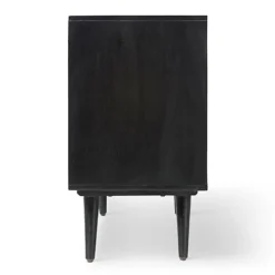 Manhattan Sideboard 2 Door Mango Wood & Cane Webbing In Black H70cm X W100cm X D40cm -Diy Shop manhattan sideboard 2 door mango wood cane webbing in black h70cm x w100cm x d40cm5013607852342 03c MP