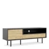 Match TV-Unit 1 Door + 1 Drawer In Black/Oak -Diy Shop match tv unit 1 door 1 drawer in black oak5713035052511 01c MP