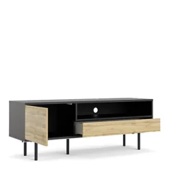 Match TV-Unit 1 Door + 1 Drawer In Black/Oak 9 Match TV-Unit 1 Door + 1 Drawer In Black/Oak -Diy Shop match tv unit 1 door 1 drawer in black oak5713035052511 04c MP