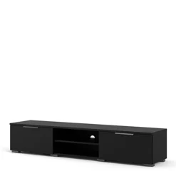 Match TV Unit 2 Drawers 2 Shelf In Black -Diy Shop match tv unit 2 drawers 2 shelf in black5713035065498 03c MP