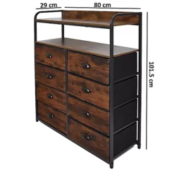 Maya Industrial 8 Drawer Storage Chest -Diy Shop maya industrial 8 drawer storage chest5056413101563 04c MP