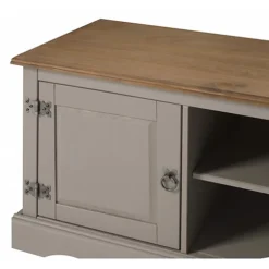 Mercers Furniture Corona Grey Wax 1 Door Media Unit -Diy Shop mercers furniture corona grey wax 1 door media unit5060335869098 03c MP