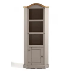 Mercers Furniture Corona Grey Wax Corner Display Unit