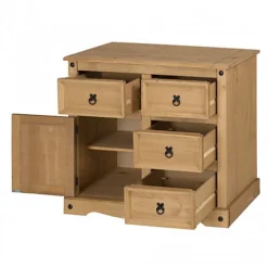 Mercers Furniture Corona Small 1 Door 4 Drawer Sideboard 6 Mercers Furniture Corona Small 1 Door 4 Drawer Sideboard -Diy Shop mercers furniture corona small 1 door 4 drawer sideboard5060335861160 02c MP