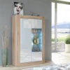 Modern Sideboard Display Cabinet Cupboard TV Stand Living Room High Gloss Doors - Oak & White -Diy Shop modern sideboard display cabinet cupboard tv stand living room high gloss doors oak white5060970901030 01c MP