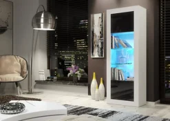 Modern Sideboard Display Cabinet Cupboard TV Stand Living Room High Gloss Doors - White & Black -Diy Shop modern sideboard display cabinet cupboard tv stand living room high gloss doors white black5060970900620 03c MP