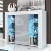 Modern Sideboard Display Cabinet Cupboard TV Stand Living Room High Gloss Doors - White & Grey -Diy Shop modern sideboard display cabinet cupboard tv stand living room high gloss doors white grey5060970900552 01c MP