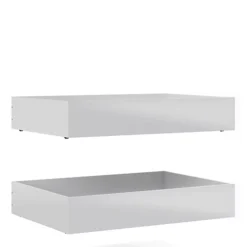Naia Set Of 2 Underbed Drawers (for Single Or Double Beds) In White High Gloss