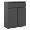Naia Sideboard - 1 Drawer 2 Doors In Black Matt -Diy Shop naia sideboard 1 drawer 2 doors in black matt5060653081899 01c MP