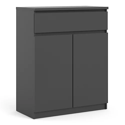 Naia Sideboard - 1 Drawer 2 Doors In Black Matt 3 Naia Sideboard - 1 Drawer 2 Doors In Black Matt