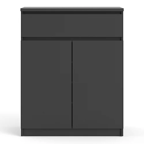Naia Sideboard - 1 Drawer 2 Doors In Black Matt 4 Naia Sideboard - 1 Drawer 2 Doors In Black Matt - Image 2