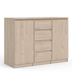 Naia Sideboard 4 Drawers 2 Doors In Jackson Hickory Oak