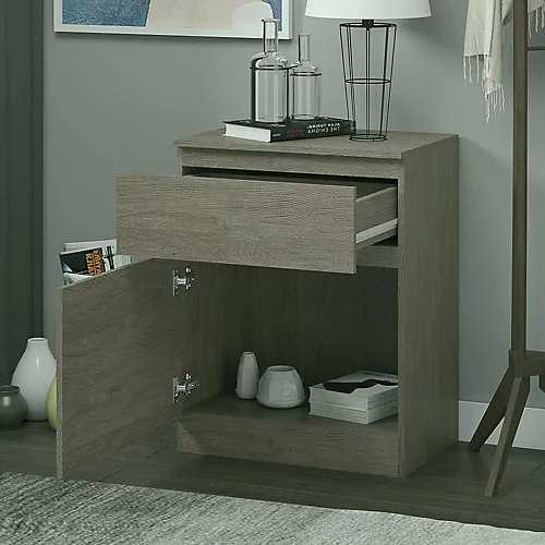 Narvik 1 Door 1 Drawer Storage Unit Bedside Rustic Oak 4 Narvik 1 Door 1 Drawer Storage Unit Bedside Rustic Oak - Image 2