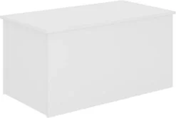 Nevada Storage Blanket Box Ottoman In White Gloss Finish -Diy Shop nevada storage blanket box ottoman in white gloss finish5056065619294 03c MP