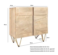 Nirvana Light Mango Wood 2 Drawers 2 Door Medium Sideboard 9 Nirvana Light Mango Wood 2 Drawers 2 Door Medium Sideboard -Diy Shop nirvana light mango wood 2 drawers 2 door medium sideboard5059368552701 04c MP