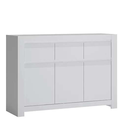Novi 3 Door 3 Drawer Cabinet In Alpine White 3 Novi 3 Door 3 Drawer Cabinet In Alpine White