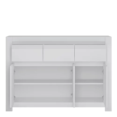 Novi 3 Door 3 Drawer Cabinet In Alpine White 4 Novi 3 Door 3 Drawer Cabinet In Alpine White - Image 2