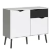 Oslo Sideboard - Small - 1 Drawer 2 Doors In White And Black Matt 2 Oslo Sideboard - Small - 1 Drawer 2 Doors In White And Black Matt -Diy Shop oslo sideboard small 1 drawer 2 doors in white and black matt5060653082360 01c MP