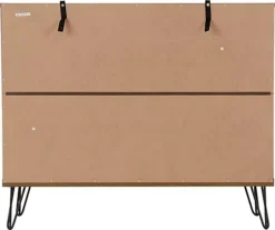 Ottawa 1 Door 3 Drawer Sideboard Oak Effect And Black -Diy Shop ottawa 1 door 3 drawer sideboard oak effect and black5056065614725 04c MP