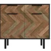 OUT & OUT Dallas Grey Parquet Sideboard L.90 X D.38 X H.80.5cm -Diy Shop out out dallas grey parquet sideboard l 90 x d 38 x h 80 5cm0617588427947 01c MP