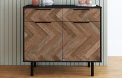 OUT & OUT Dallas Grey Parquet Sideboard L.90 X D.38 X H.80.5cm 9 OUT & OUT Dallas Grey Parquet Sideboard L.90 X D.38 X H.80.5cm -Diy Shop out out dallas grey parquet sideboard l 90 x d 38 x h 80 5cm0617588427947 04c MP
