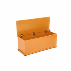 Oypla Beech Effect Wooden Storage Chest Ottoman Blanket Box Toy Chest Trunk