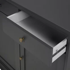 Paris Grey Chipboard 3 Drawer Large Sideboard (H)916mm (W)1437mm (D)461mm -Diy Shop paris grey chipboard 3 drawer large sideboard h 916mm w 1437mm d 461mm5059340701073 36c