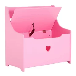 Premier Kids Kids Pink Heart Design Storage Box/ Seat -Diy Shop premier kids kids pink heart design storage box seat5018705354804 03c MP