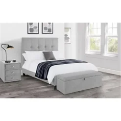 Premium Dove Grey Fabric Blanket Box -Diy Shop premium dove grey fabric blanket box0650728029236 03c MP