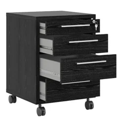 Prima Mobile Cabinet In Black Woodgrain -Diy Shop prima mobile cabinet in black woodgrain5706887858769 04c MP
