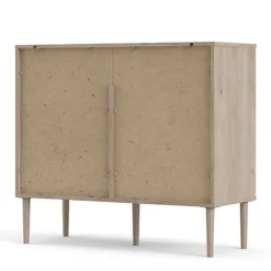 Rome Sideboard 2 Sliding Doors + 2 Drawers In Jackson Hickory Oak With Matt Black -Diy Shop rome sideboard 2 sliding doors 2 drawers in jackson hickory oak with matt black5713035072038 04c MP