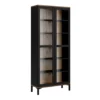 Roomers Display Cabinet Glazed 2 Doors In Black And Walnut -Diy Shop roomers display cabinet glazed 2 doors in black and walnut5060653083664 01c MP