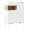 Roomers Sideboard 2 Drawers 1 Door In White And Oak -Diy Shop roomers sideboard 2 drawers 1 door in white and oak5060653083619 01c MP