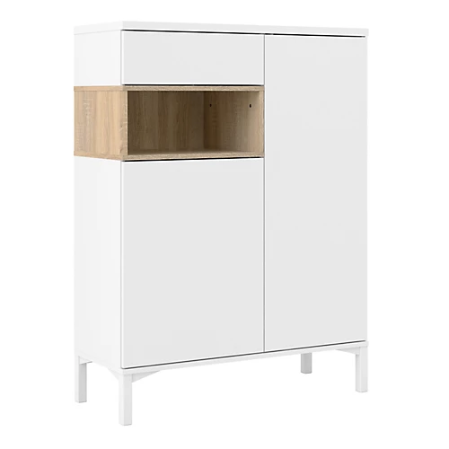 Roomers Sideboard 2 Drawers 1 Door In White And Oak 3 Roomers Sideboard 2 Drawers 1 Door In White And Oak