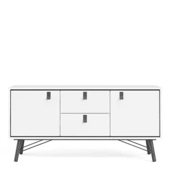Ry Sideboard 2 Doors + 2 Drawers Matt White -Diy Shop ry sideboard 2 doors 2 drawers matt white5713035052986 02c MP