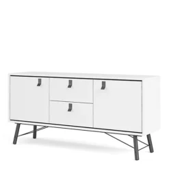Ry Sideboard 2 Doors + 2 Drawers Matt White -Diy Shop ry sideboard 2 doors 2 drawers matt white5713035052986 03c MP