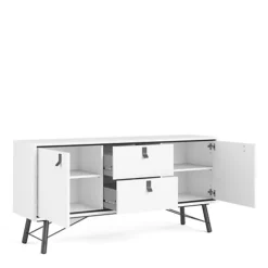 Ry Sideboard 2 Doors + 2 Drawers Matt White -Diy Shop ry sideboard 2 doors 2 drawers matt white5713035052986 04c MP