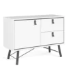 Ry Sideboard With 1 Door + 2 Drawers Matt White -Diy Shop ry sideboard with 1 door 2 drawers matt white5713035053204 01c MP