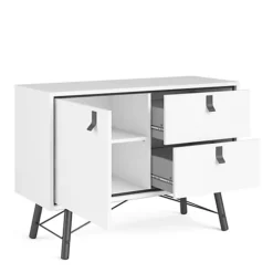 Ry Sideboard With 1 Door + 2 Drawers Matt White -Diy Shop ry sideboard with 1 door 2 drawers matt white5713035053204 04c MP