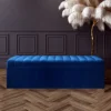Safar 4ft Ottoman Storage Box - Sapphire Blue Plush Velvet -Diy Shop safar 4ft ottoman storage box sapphire blue plush velvet5061027470318 01c MP