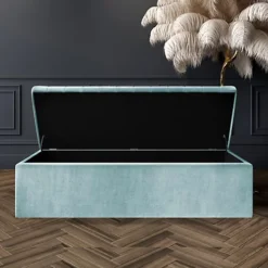 Safar 4ft6 Ottoman Storage Box - Burnt Orange Plush Velvet -Diy Shop safar 4ft6 ottoman storage box burnt orange plush velvet5061027470561 02c MP